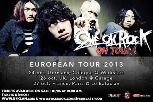 One OK Rock ประกาศทัวร์คอนเสิร์ตยุโรป เริ่มสตอปแรกตุลาฯ นี้!