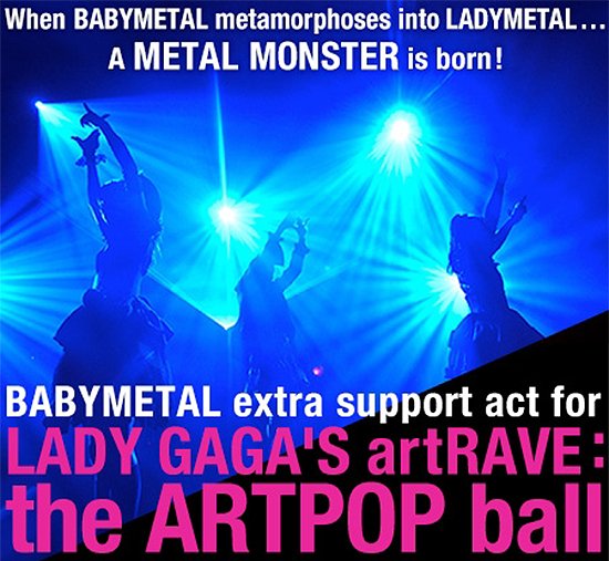 BABYMETAL ก้าวสู่จุดสูงสุดไปอีกขั้น ด้วยตำแหน่งวงเปิดทัวร์คอนเสิร์ตในสหรัฐฯ ของ LADY GAGA!