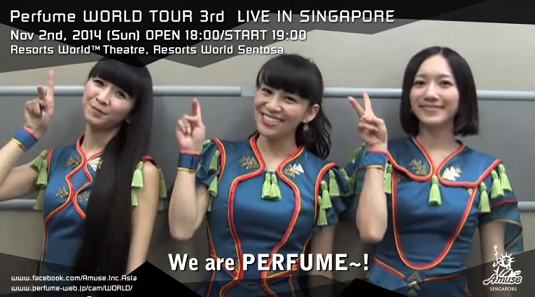 Perfume ส่งคลิปคอนเฟิร์มพร้อมหวนคืนสิงคโปร์อีกครั้งใน “Perfume WORLD TOUR 3rd” เจอกันแน่ 2 พ.ย นี้!